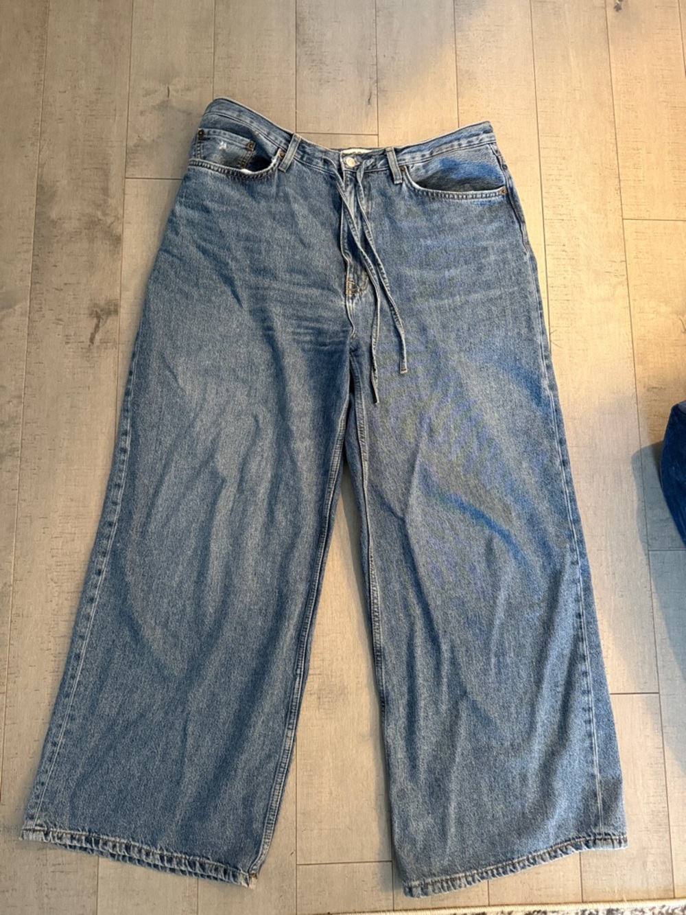 COS Light Blue Denim Jeans with Contrast Stitching